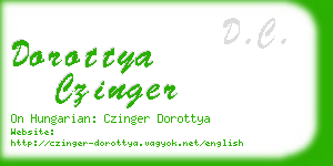 dorottya czinger business card